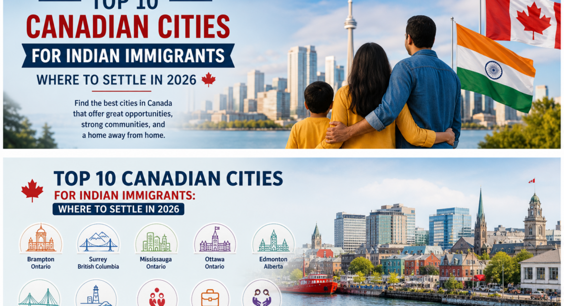 Top Canadian cities for Indian immigrants